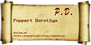 Poppert Dorottya névjegykártya